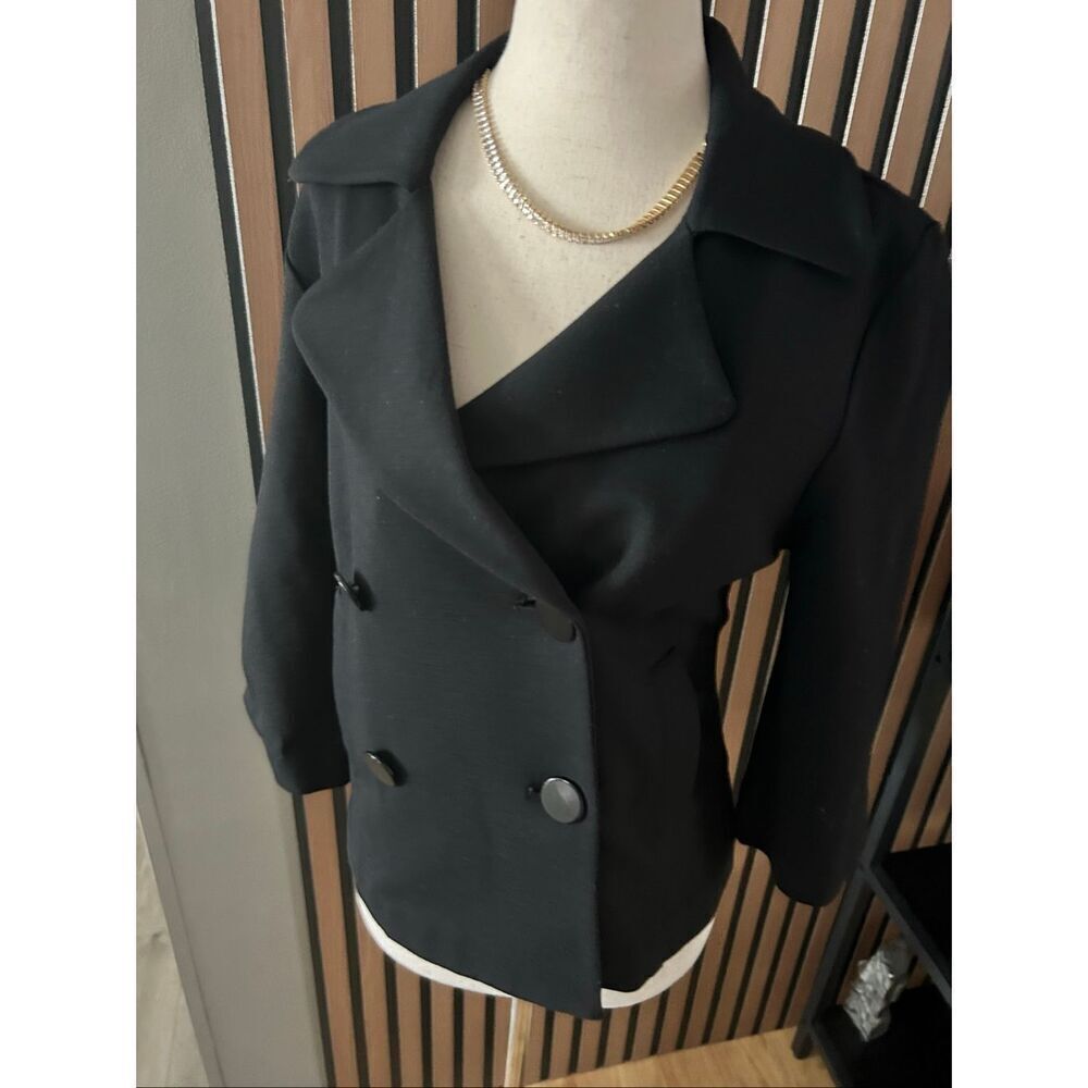 White House black market black stretchy comfy blazer size 2